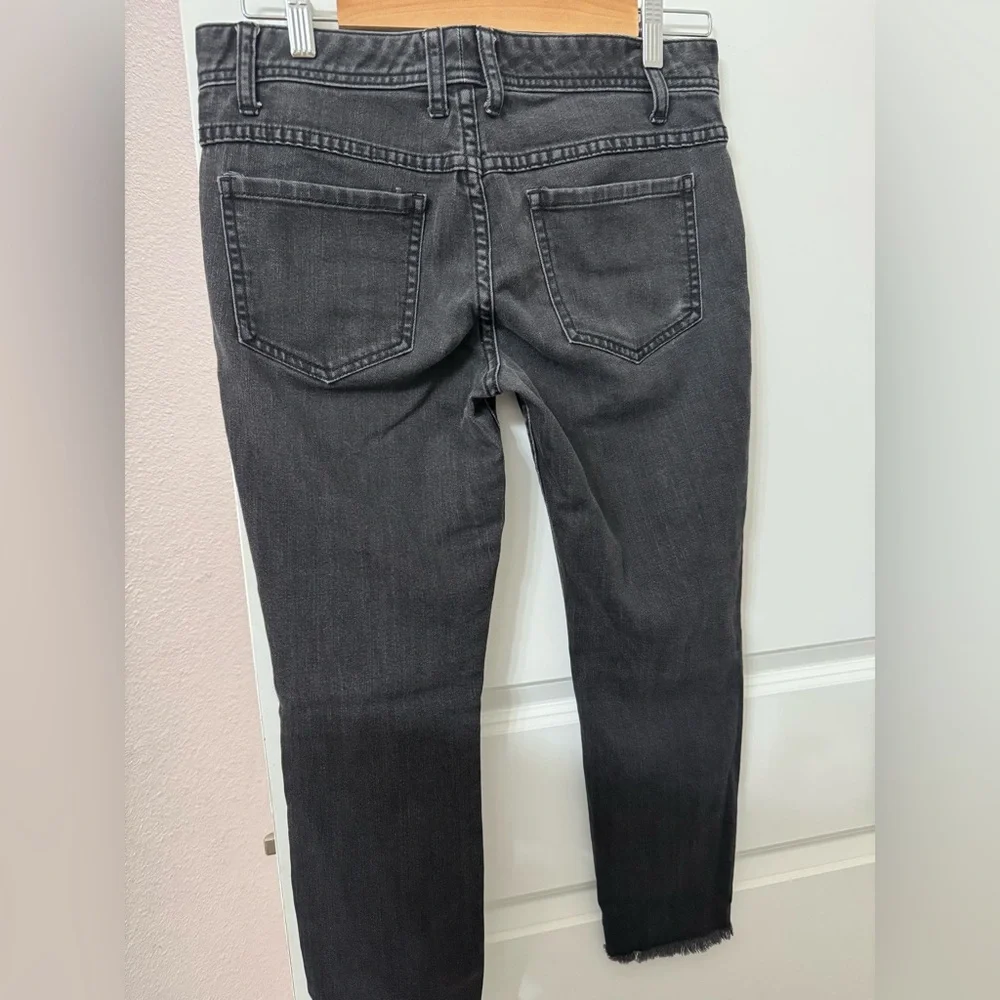 Free People Black distressed Jeans with frayed bottom - Picture 2 of 5